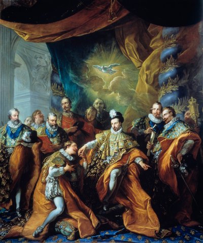 Instelling van de Orde van de Heilige Geest door Hendrik III door Louis Michel van Loo