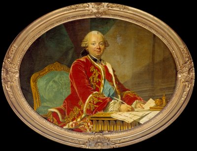 Portret van Etienne Francois, hertog van Choiseul Stainville (1719-1785) minister door Louis Michel van Loo
