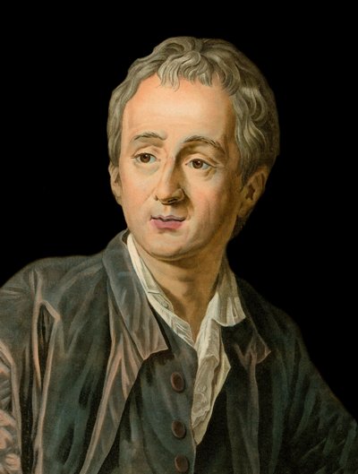 Portret van de Franse schrijver en filosoof Denis Diderot (1713-1784) gravure door Michel Van Loo door Louis Michel van Loo
