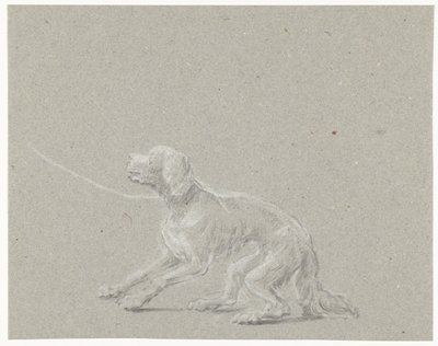 Hond aan een riem door Louis Moritz