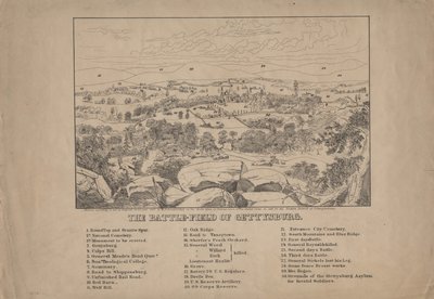 Het slagveld van Gettysburg, ca. 1867 door Louis N. Rosenthal