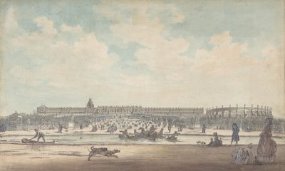 Het Kasteel van Versailles Gezien vanuit de Tuinen, 1779 door Louis Nicolas de Lespinasse