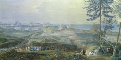 Het beleg van Yorktown van 6 tot 19 oktober door Louis Nicolas van Blarenberghe