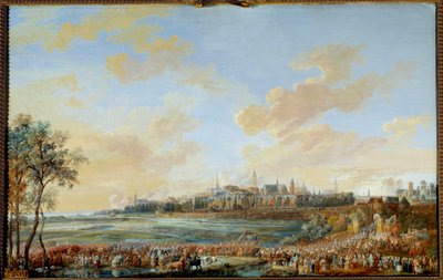 Oorlog van de Oostenrijkse Successie: Intocht van koning Lodewijk XV in Mons, 30 mei 1747 door Louis Nicolas van Blarenberghe