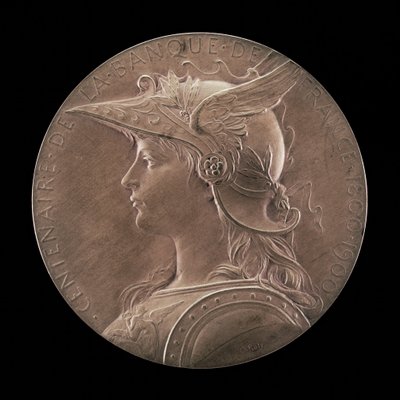 Eeuwfeest van de Bank van Frankrijk, 1800-1900 [voorzijde], 1900 door Louis Oscar Roty