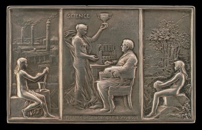Charles Christofle, 1805-1863, Zilversmid [voorzijde], 1892 door Louis Oscar Roty