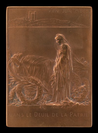Frankrijk rouwt om de president van de republiek [achterzijde], 1894 door Louis Oscar Roty