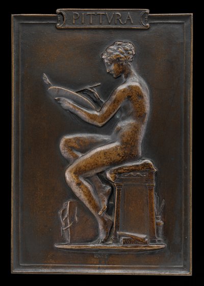 Schilderij Pittura, 1879 door Louis Oscar Roty
