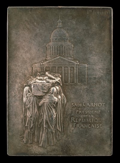 Het lichaam van president Sadi Carnot gedragen naar het Panthéon [voorzijde], 1894 door Louis Oscar Roty