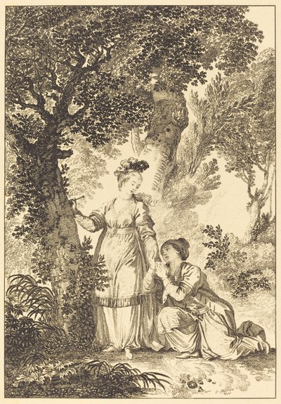 De Verloofde van de Koning van Garbe: De Boom door Louis Petit after Jean Honoré Fragonard