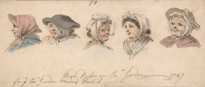 Hoofdtooien in Covent Garden door Louis Philippe Boitard