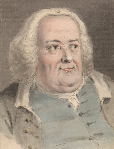 Portret van een Man met een Dubbele Kin door Louis Philippe Boitard