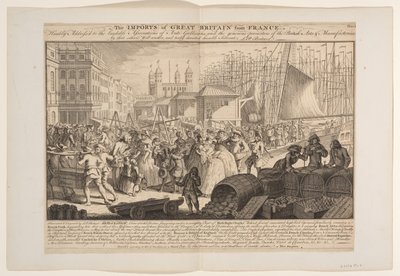 De importen van Groot-Brittannië uit Frankrijk door Louis Philippe Boitard
