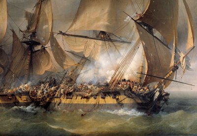 Slag tussen het Franse fregat La Bayonnaise en het Engelse fregat L
