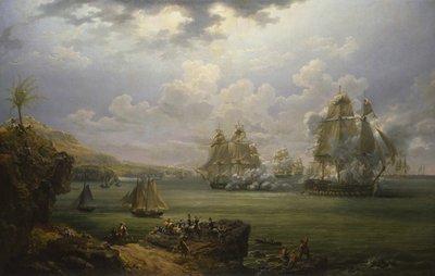 Gevecht van de fregat Poursuivante tegen het Britse schip Hercule, 28 juni 1803, 1803 door Louis Philippe Crepin