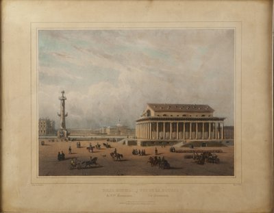 Beurs in Sint-Petersburg, eind jaren 1840 door Louis Pierre Alphonse Bichebois