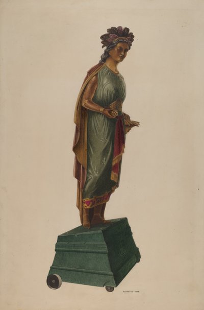 Sigarenwinkel Indiaan, 1938 door Louis Plogsted