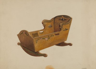 Wieg, ca. 1936 door Louis Plogsted