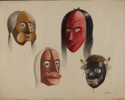 Maskers, 1938 door Louis Plogsted