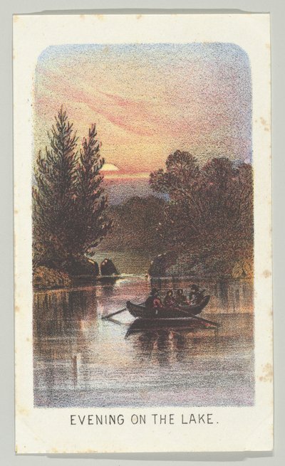 Avond aan het Meer, uit de serie, Uitzichten in Central Park, New York, Deel 3 door Louis Prang