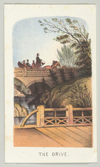 De Rit, uit de serie, Zichten in Central Park, New York, Deel 2, 1864 door Louis Prang