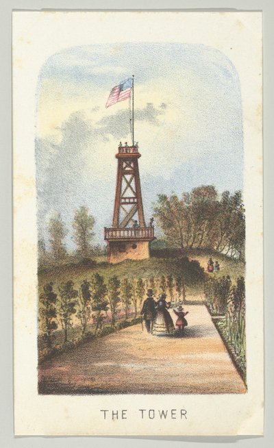 De Toren, uit de serie, Uitzichten in Central Park, New York, Deel 2, 1864 door Louis Prang