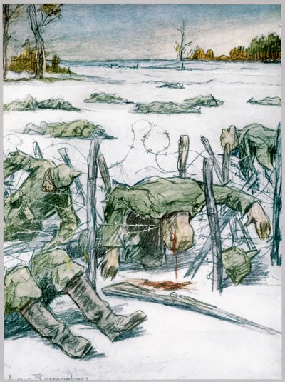 Prikkeldraad, 1916 door Louis Raemaekers