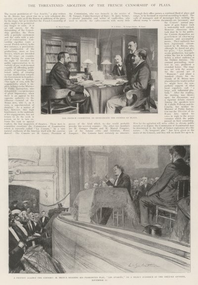 De dreigende afschaffing van de Franse toneelcensuur door Louis Remy Sabattier