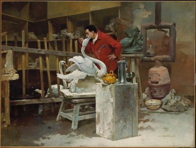 De dierbeeldhouwer, 1894 door Louis Robert Carrier Belleuse