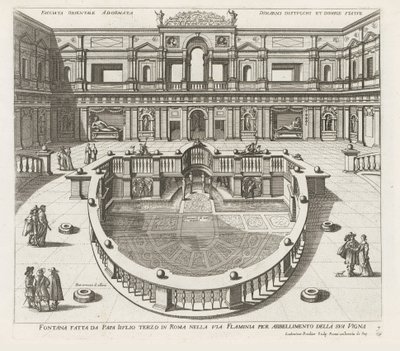 Nymphaeum in de Villa Giulia te Rome door Louis Rouhier