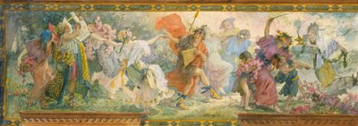 (Bacchanaal feest, Pan en processie) door Louis Schaettle