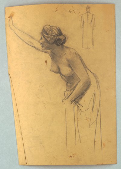 Studie van naaktfiguur door Louis Schaettle