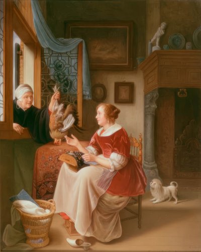 porseleinschilderij door Louis Scherf