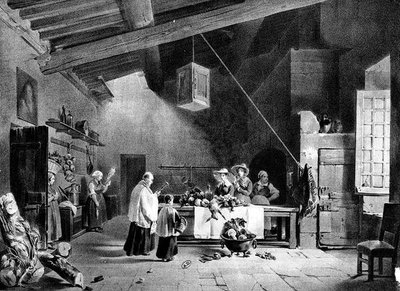 De zegen van huizen door Louis Stanislas (after) Marin Lavigne