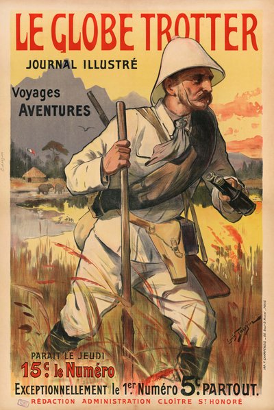 Le Globe Trotter, 1900s door Louis Tauzin