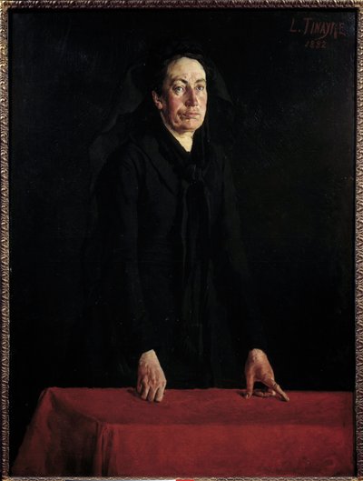 Commune van Parijs: Portret van Louise Michel (1830-1905) op het podium door Louis Tinayre