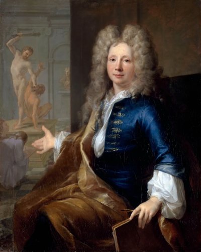Portret van Louis Boullogne de Jongere 1654-1733 door Louis Tocqué