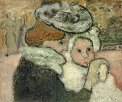 Moeder en Kind (Mme Valtat en haar zoon, Jean) door Louis Valtat