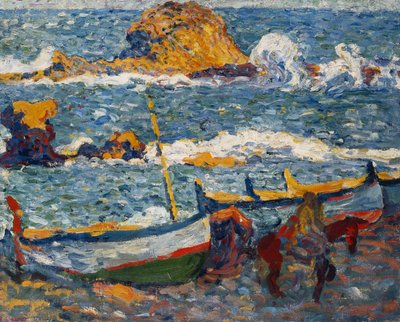 De staking in Llanca, Spanje, c.1896 door Louis Valtat