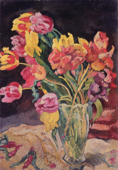 Vaas met Tulpen door Louis Valtat