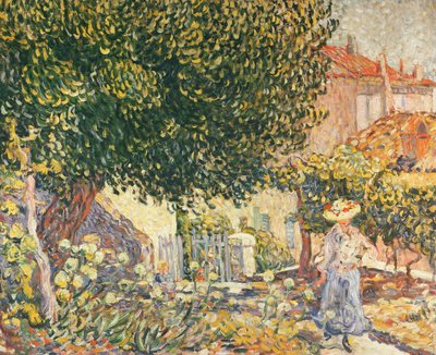 Vrouw in de tuin door Louis Valtat