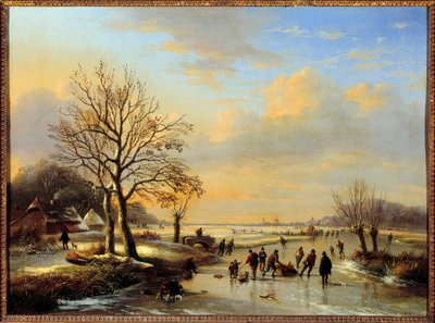 Schaatsers door Louis Verwee