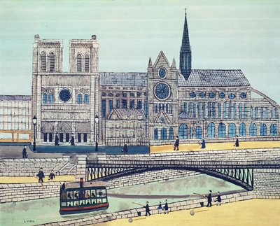 Notre-Dame (zuidzijde), ca. 1933 door Louis Vivin