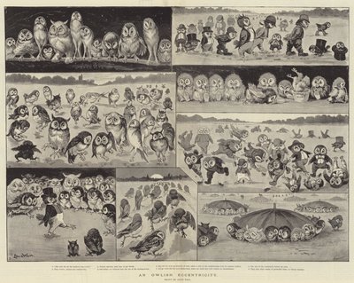 Een Uilachtige Eigenaardigheid door Louis Wain