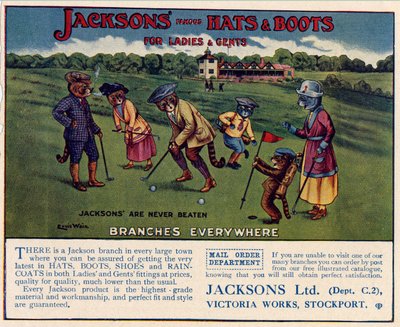 Jacksons hoeden & laarzen door Louis Wain