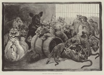 De Gelukkige Familie in het Crystal Palace door Louis Wain