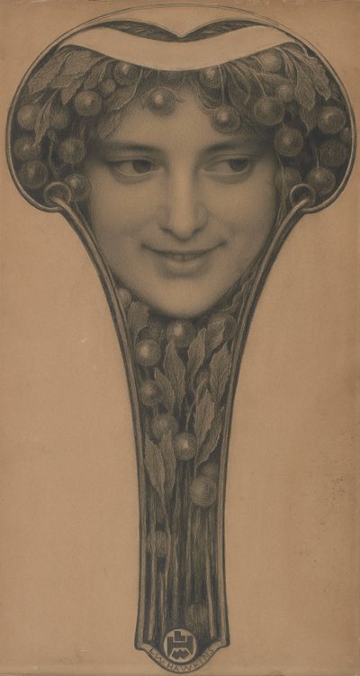 Masker, ca. 1900 door Louis Welden Hawkins
