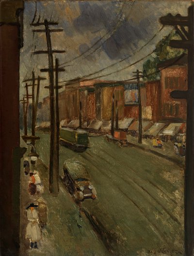 Hoofdstraat, Montreal, 1928 door Louis Wiesenberg