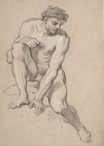 Studie van een Mannelijk Naakt door Louis de Boullogne the Younger