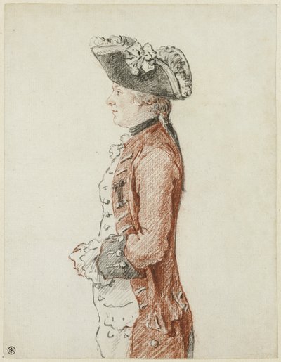 Portret van de Chevalier de Lézay door Louis de Carmontelle